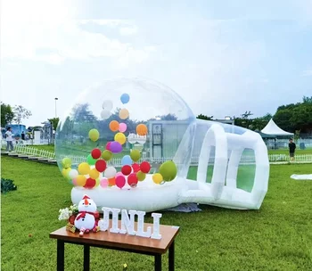The latest hot-selling transparent bouncing bubble house with balloons flying inside