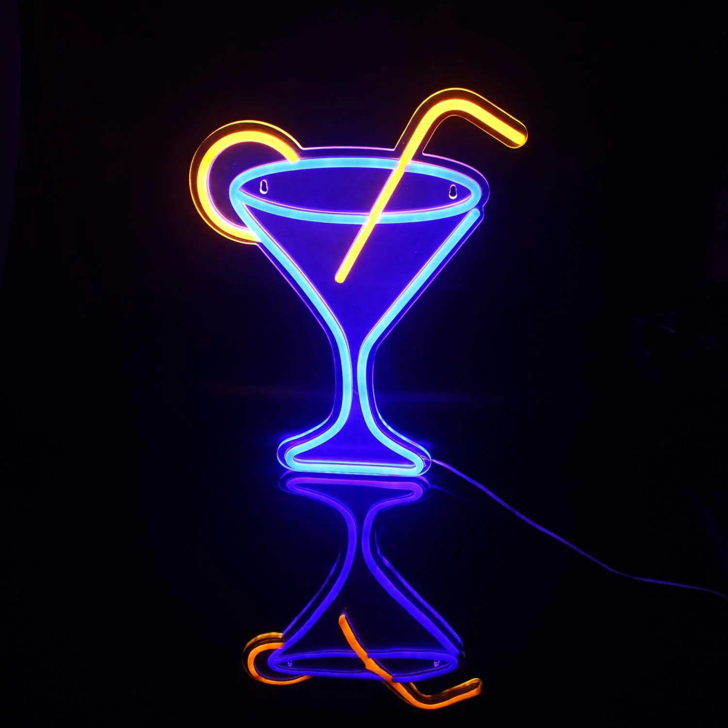 neon martini sign