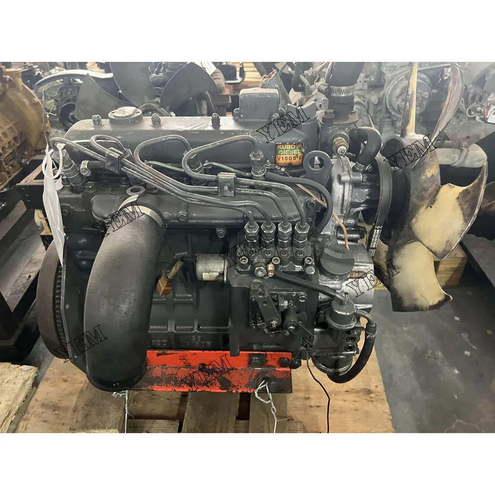 Used Complete Engine Assy 1CY8365 for Kubota V1505 Genuine Engine Parts 2