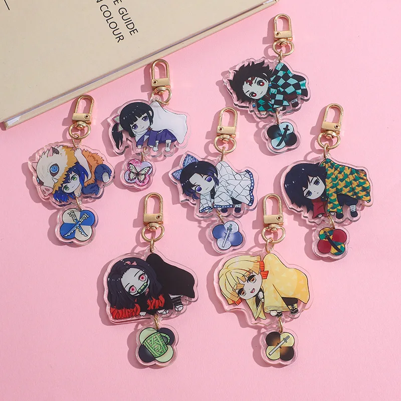 Custom Epoxy Resin Glitter Keychain Charm Acrylic Cartoon Anime Poke-mon 3D Lenticular Printing Acrylic Keychains