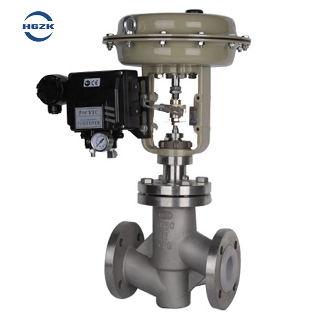 Pneumatic Industrial Control Valve signal 4-20 MA Pressure Reducing Valve with Positioner Motorized Actuated Regulating Valves