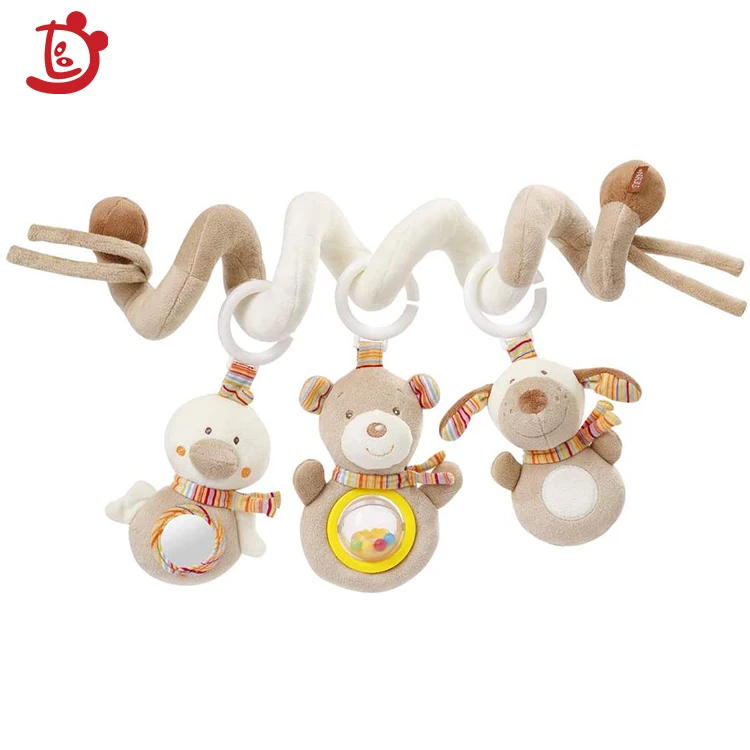 Oem мягкие модные милые Мультяшные подвесные игрушки для детской кроватки, плюшевый медведь, спиральные игрушки для детской кроватки