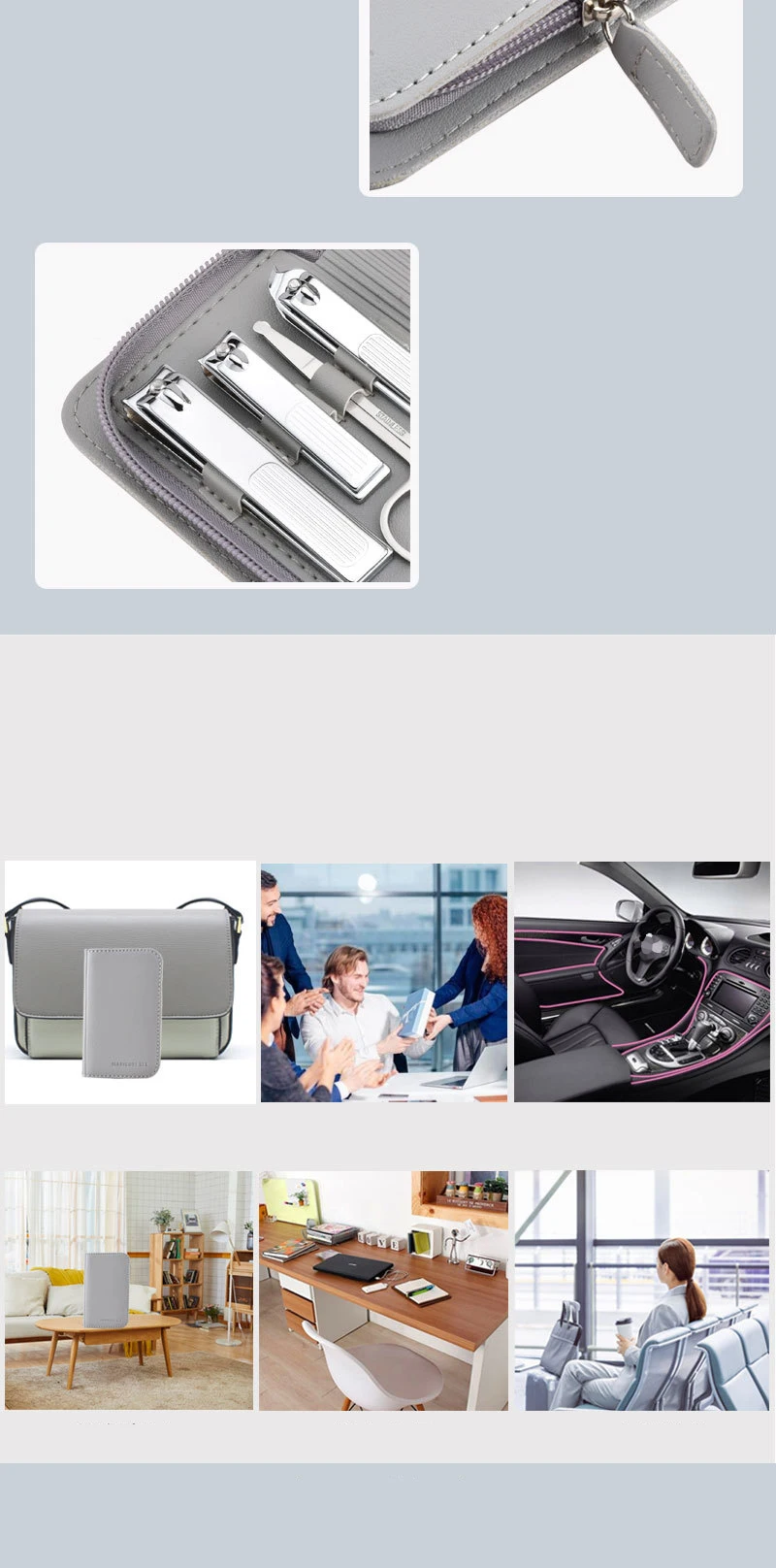 10 Pieces Manicure Set Stainless Steel Manicure Nail Clippers Pedicure Kit  Nail Care Tools with Luxurious Travel Case