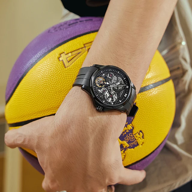 2022 Waterproof Automatic Watch Rubber Strap Men Watch Automatic Watch Skeleton Luxury Stainless Steel Wristwatches