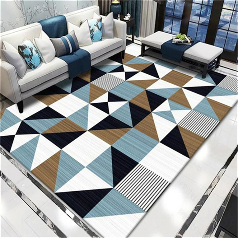 1PC Living Room Floor Mats Geometric Polka Dot Graffiti Print Non