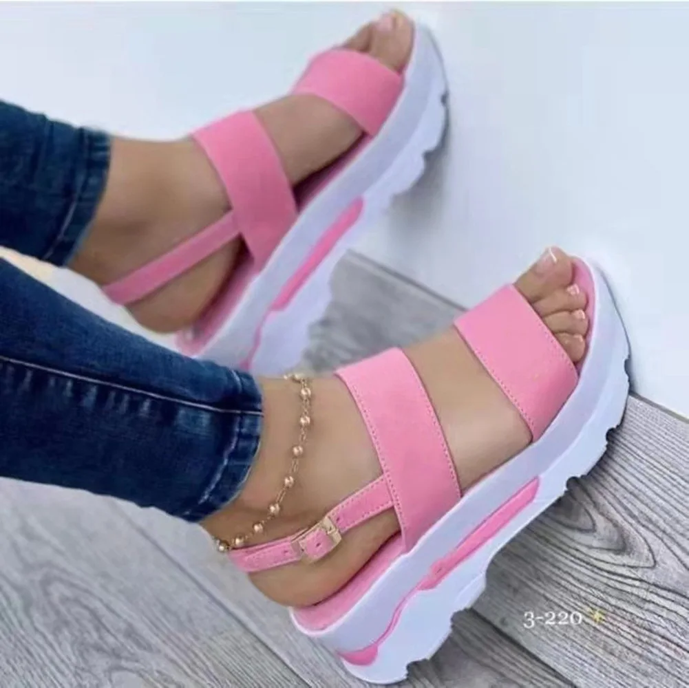 summer New Arrival Fashion women's shoes sweet style platform soft wedge sandals