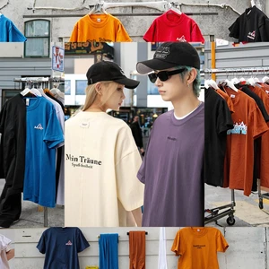 OEM & ODM Men's Retro American Letter Printed Summer Short-Sleeved T-Shirt High