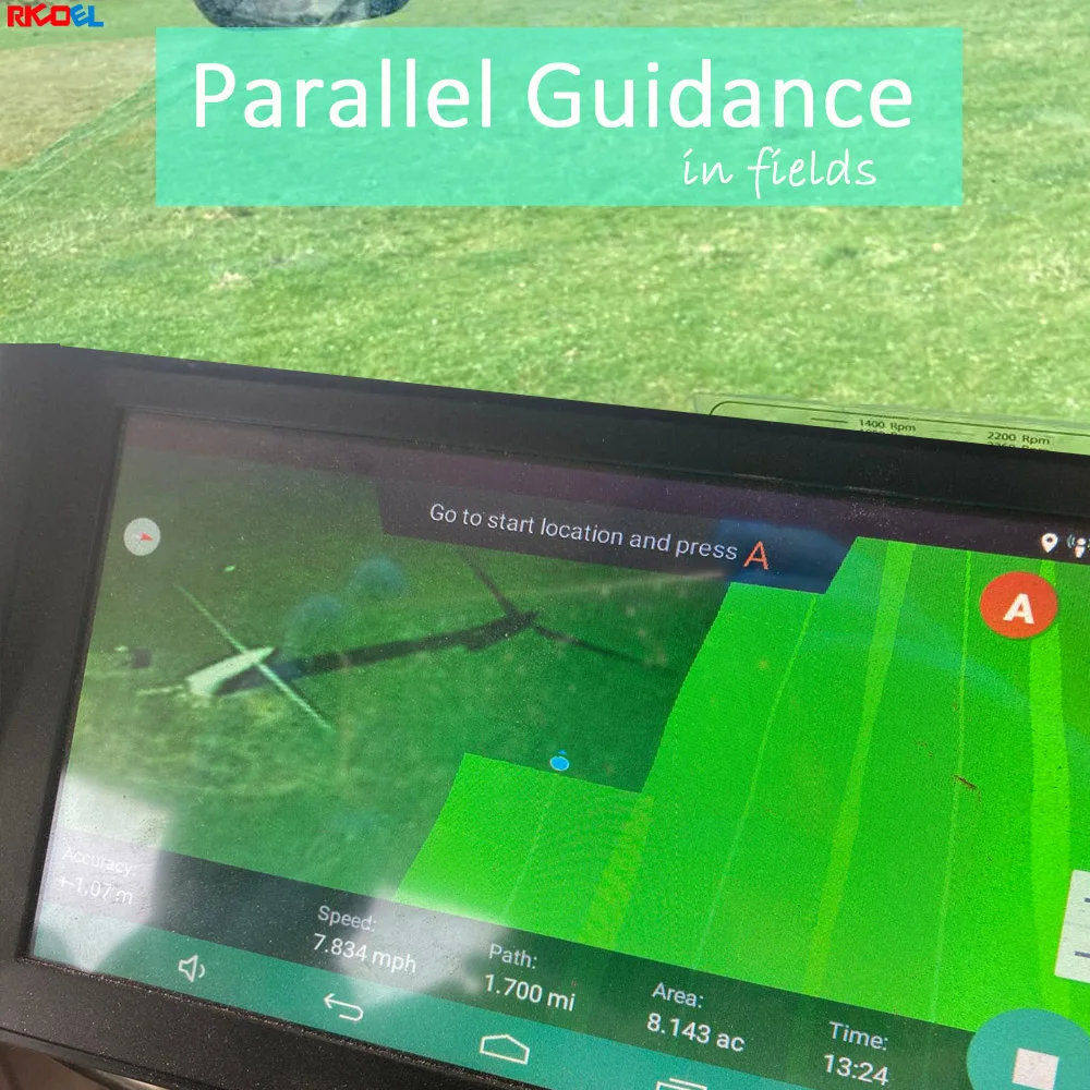 MYACUC Tractor GPS Navigator - 9 Inch GNSS Farming GPS For Plowing Spraying & Sowing