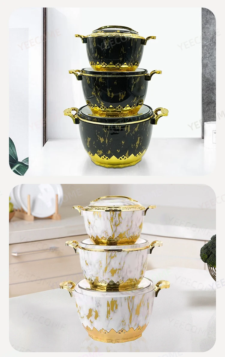 Factory Directly Sell Food Warmer Round 3l5l7l Luxury Food Warmer Set