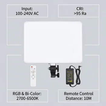 ENUJOY C15 PL-36RGB 14cm RGB Light with Remote Control Portable Design AC/DC Power detail image