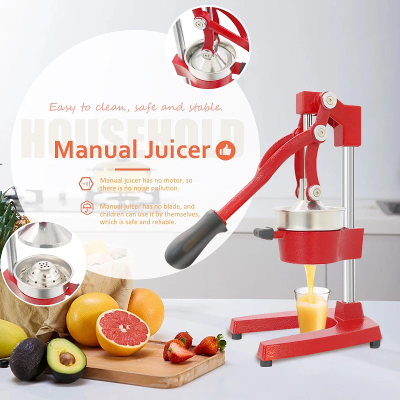 Professional Manual Orange Juicer for Citrus Fruits Hand Press Machine for Orange Pom Lime Lemon Juice JC-1 Model