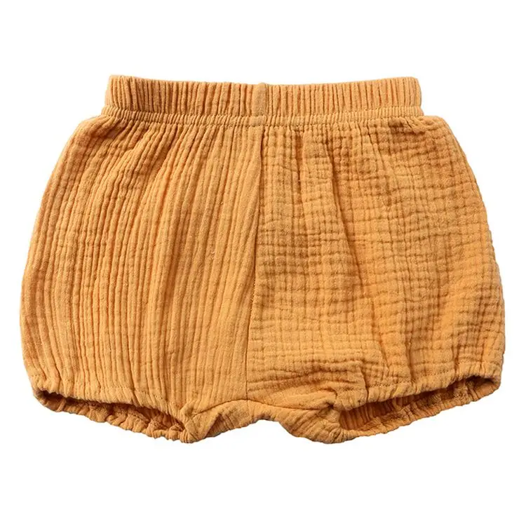 Модные хлопковые летние шорты для новорожденных мальчиков и девочек, однотонные шорты для хлеба