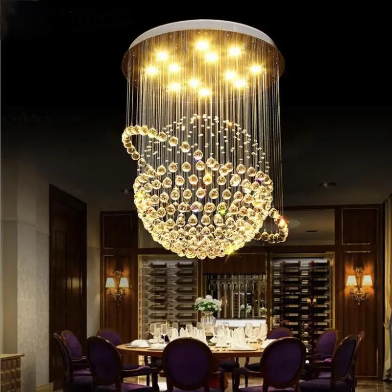 ZXDTVFGN クリスタル天井ペンダントスタイル 鉄金属 ホーム＆キッチン