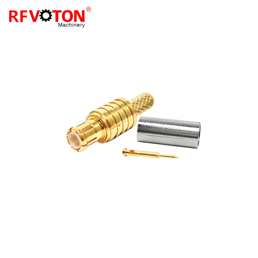 Factory Supply  Gold Plated  Mcx Male Plug Macho Straight for Rg174 Rg316  WTR100 Rf Coaxial Adapter Connector Converter Rohs