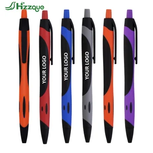 Custom Logo Ballpoint Pen with Bullet Tip Clamp 1.0mm Writing Width Durable Plastic for Office and Hotel Use