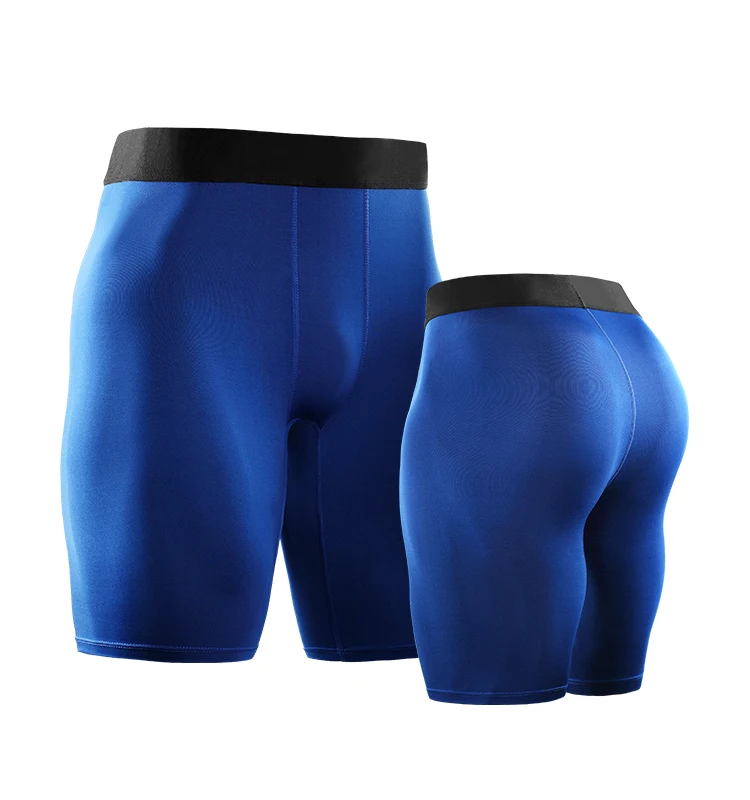 Wholesale high elasticity customized printing logo sportswear running shorts men compression shorts