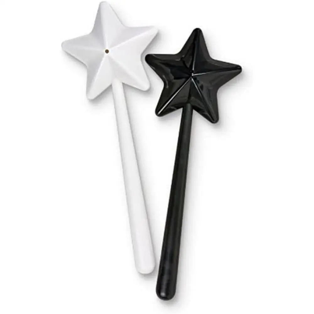 Set De 3 Saleros Y Pimenteros Con Forma De Varita Mágica - Plástico, 18x7x3 Cm, Diseño Estrella Decorativo