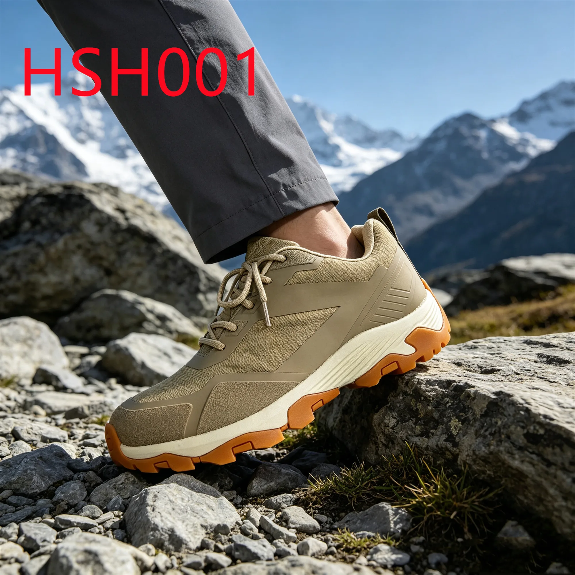 HY,Mountain Exploration Max-cushion EVA+rubber Sole Men Hiking Boots Composite Toe Insert Unisex Hua Singh Creepers Shoes HSH001
