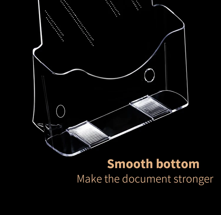 Custom A4 A5 A6 Acrylic Brochure Holder Standing Flyer Holders Acrylic Leaflet Display Stand Brochure Holder manufacture