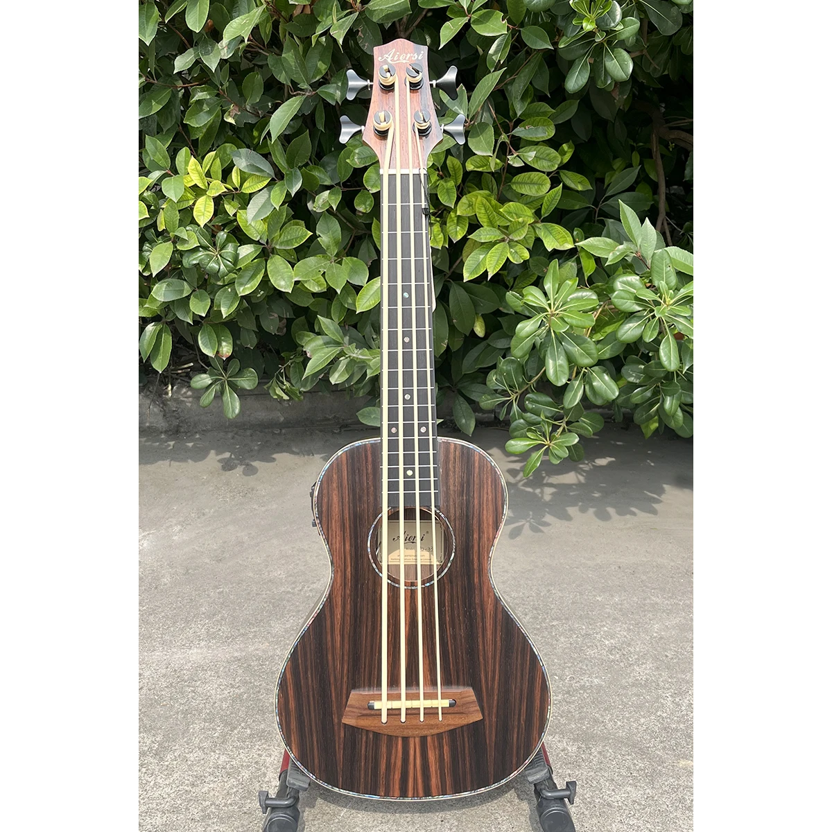 Aiersi Electric Bass Ukulele スルーネック Aiersi Brand Small Size Mahogany Electric Ukelele Bass Ukulele U