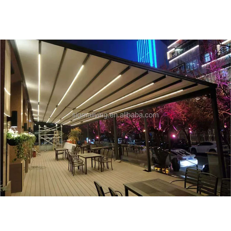 High grade outdoor awning garden park canopy electric ceiling