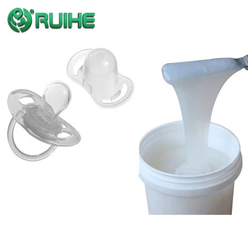 High Transparency Food Grade LSR Liquid Silicone Rubber with 50 Shore A Hardness and 1:1 Mixing Ratio for Baby Nipples