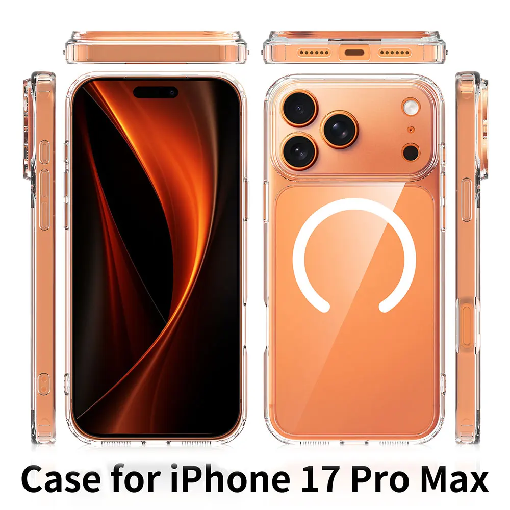 product 15mm thin clear transparent anti scratch mobile phone case for iphone 18 17 pro max individual buttons lens protection-2