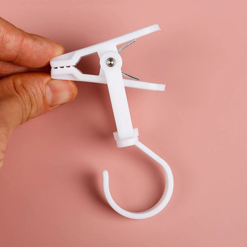 5 Ganci Rotanti Colorati In Plastica Portatili E Resistenti – Per Appendere Biancheria, Mollette, Asciugamani Da Spiaggia E Borsa - 2