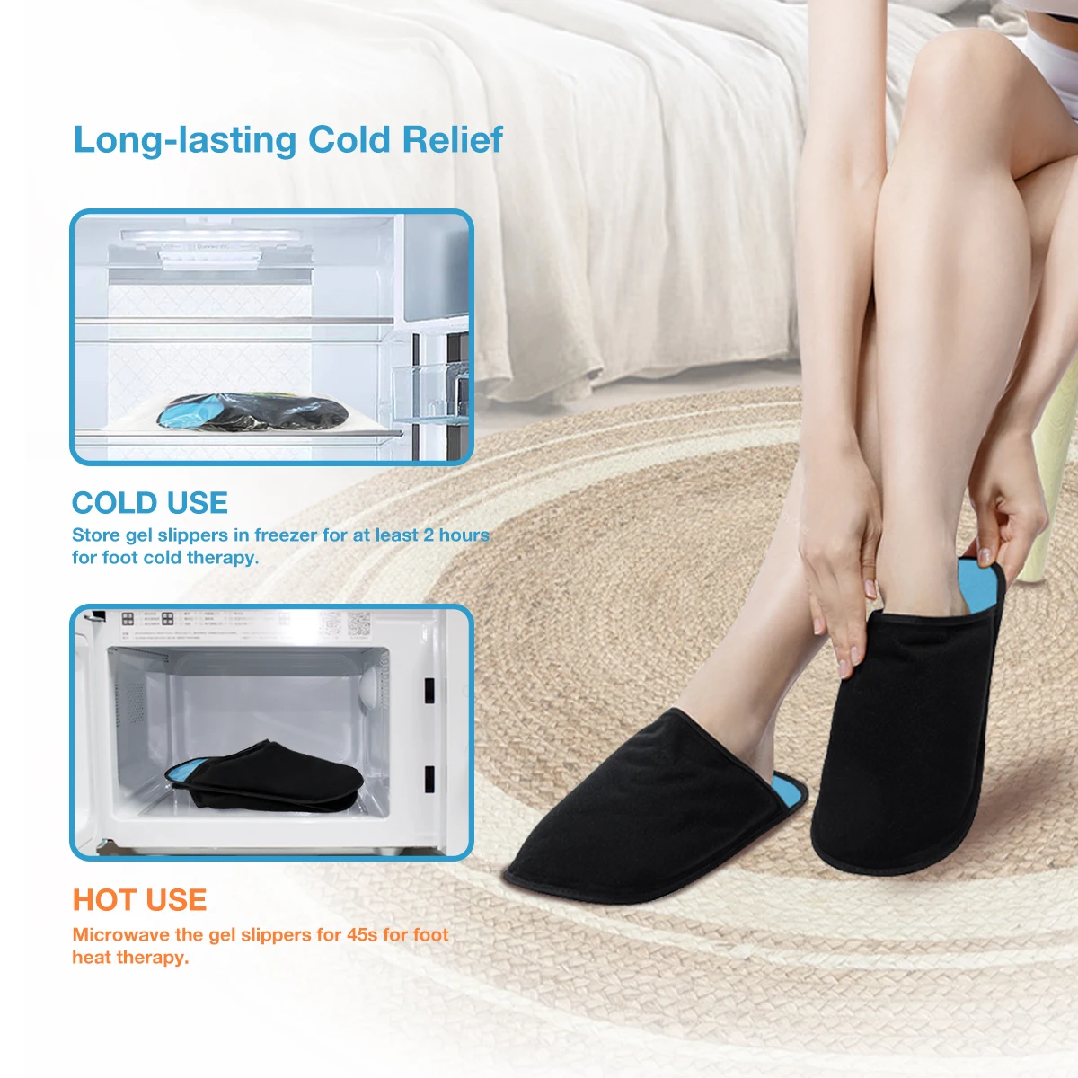 Reusable Ice Therapy Hot Cold Gel Slippers For Foot Pain Relief Buy