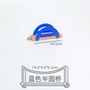 Blue semicircle bridge