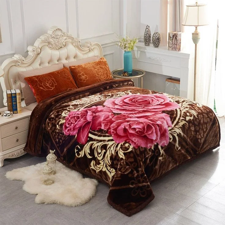 Double Layer Cloudy Raschel Fleece Blanket,Thickened Raschel Blanket Price 2ply Korean Raschel