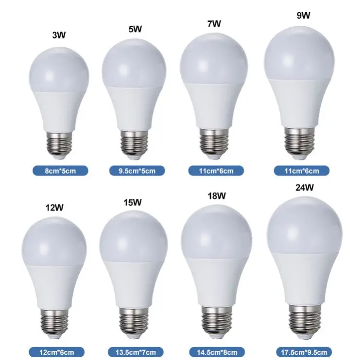 E27 B22 Uncompleted Product Cheap LED Light Bulb Parts Plastic Spare Part SKD CKD LED Bulb Raw Material Led Bulb Skd