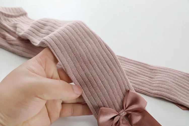 Лидер продаж 2019, хлопковые трикотажные Нескользящие Детские колготки для девочек, леггинсы для малышей