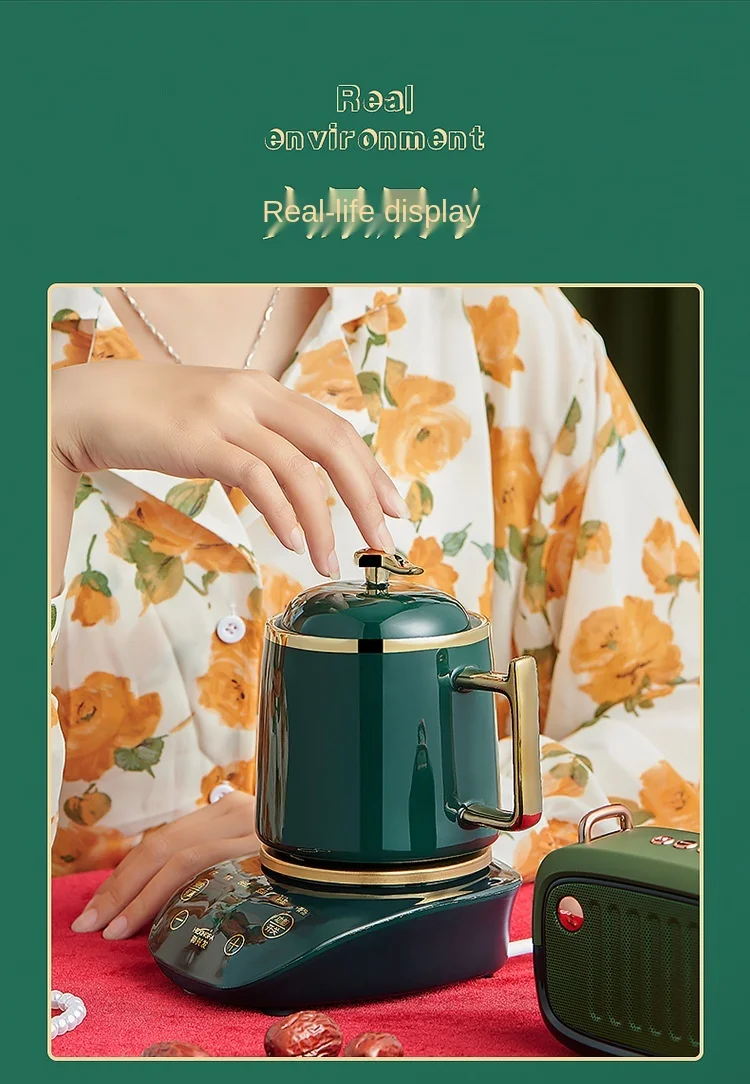 Multifunctional retro ceramic electric stew cooker health bottle Household touch good-looking mini electric heating health pot