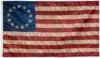 Tea Stained Betsy Ross Flag 13 Stars