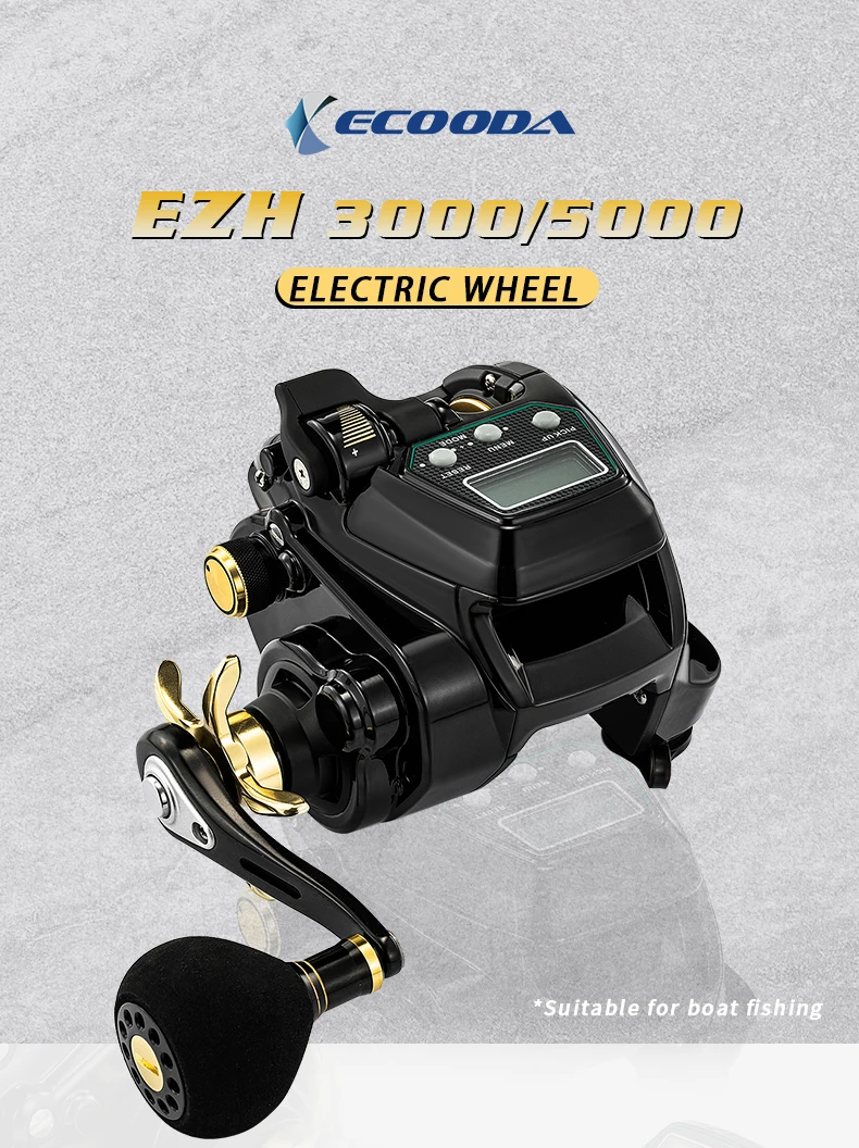 Ecooda New modle EZH3000 electric reel fishing reel boat fishing reel  saltwater ocean fishing reel