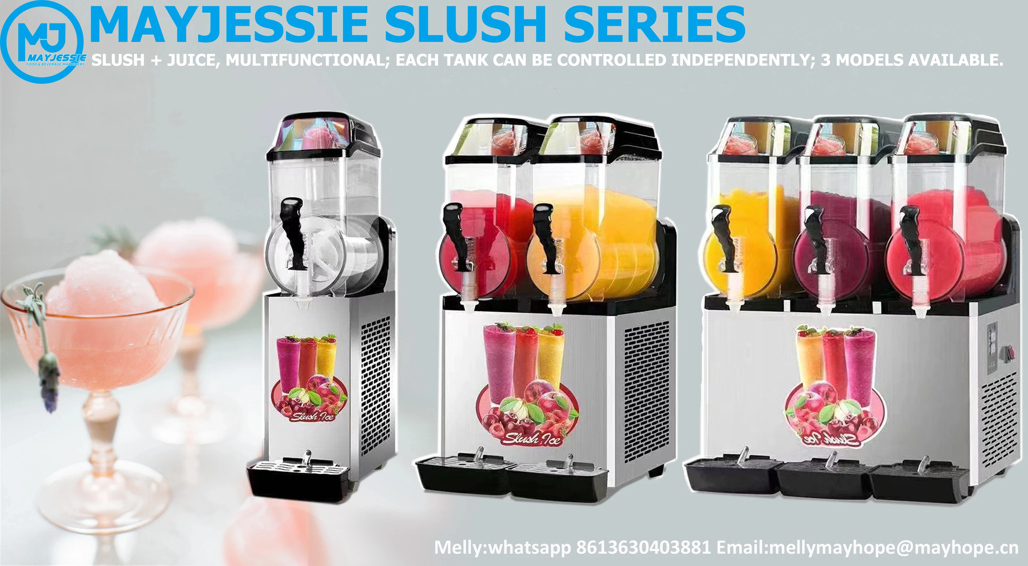 Mayjessie Free Shipment 10lx2 Commercial Home Ice Slush Slush Machine ...