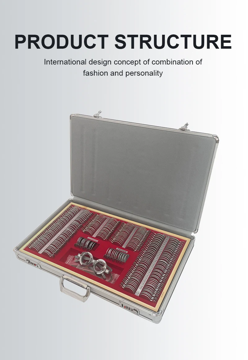 Rightway Brand Portable Customizable Ophthalmic Equipment Optical Optometry Trial Lens Set 266 pcs