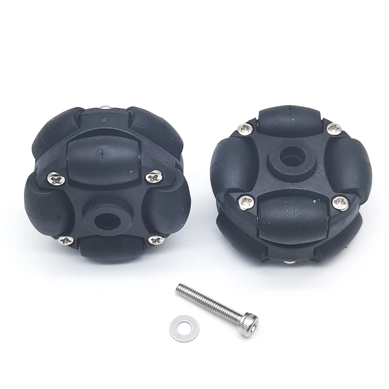 Roue omnidirectionnelle de Robot de roue omnidirectionnelle en aluminium double de 38 mm 1,5 pouces avec moyeux métalliques 14166