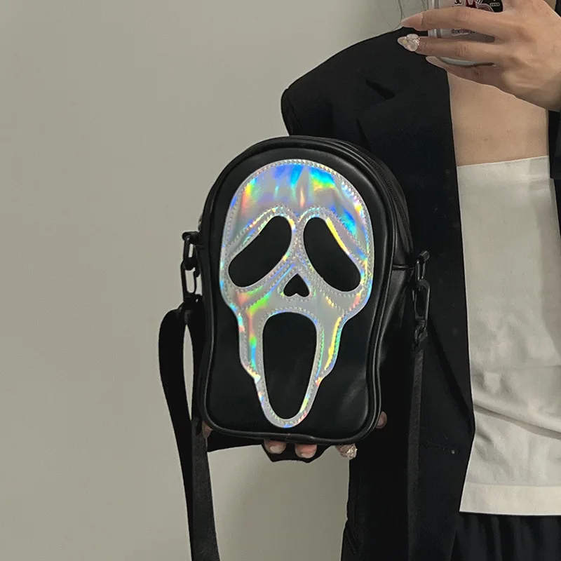 Custom Scream Ghost Face Cross Body Purse Halloween Skeleton Phone Bag