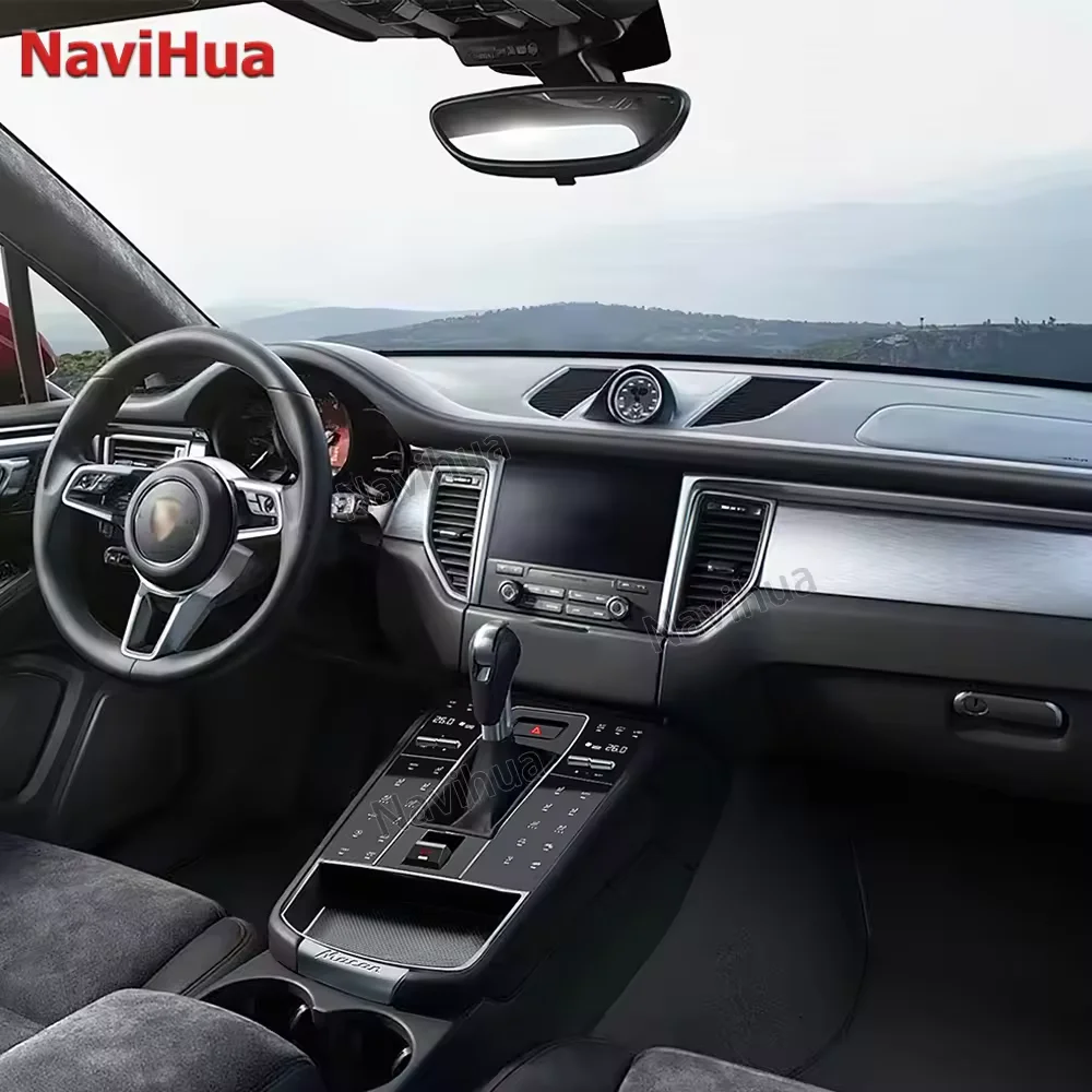 Navihua Car Upgrade Center Control Panel for Porsche Macan 2024 Style Upgrade Dashboard Interior Modification Body Kit Car Parts