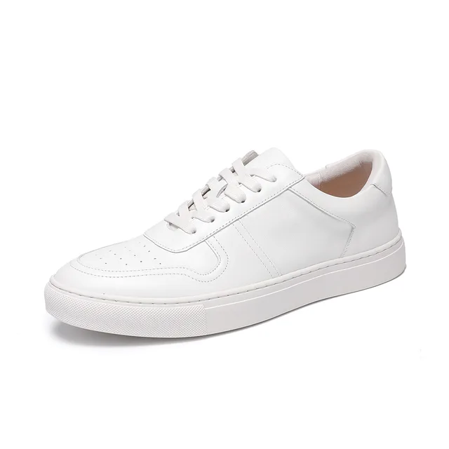Men's White Sneakers Casual Korean Style Trendy Summer Sports Shoes Versatile Low-Top Lace-Up White Shoes Fashionable Spring
