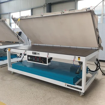 Corian solid surface thermoforming forming bending vacuum press machine with heat oven