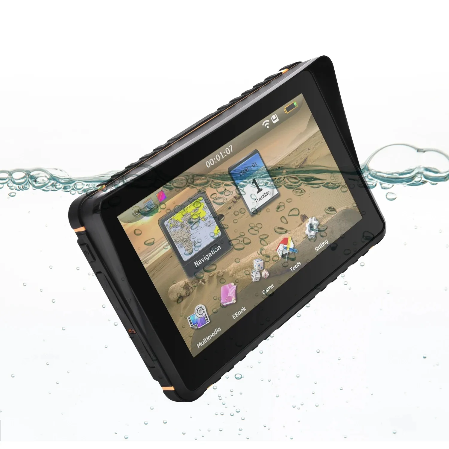 7Inch Touch Screen Motorcycle Special Navigator IPX6 Waterproof Motorcycle GPS Navigation Monitor Wireless CarPlay Android Auto