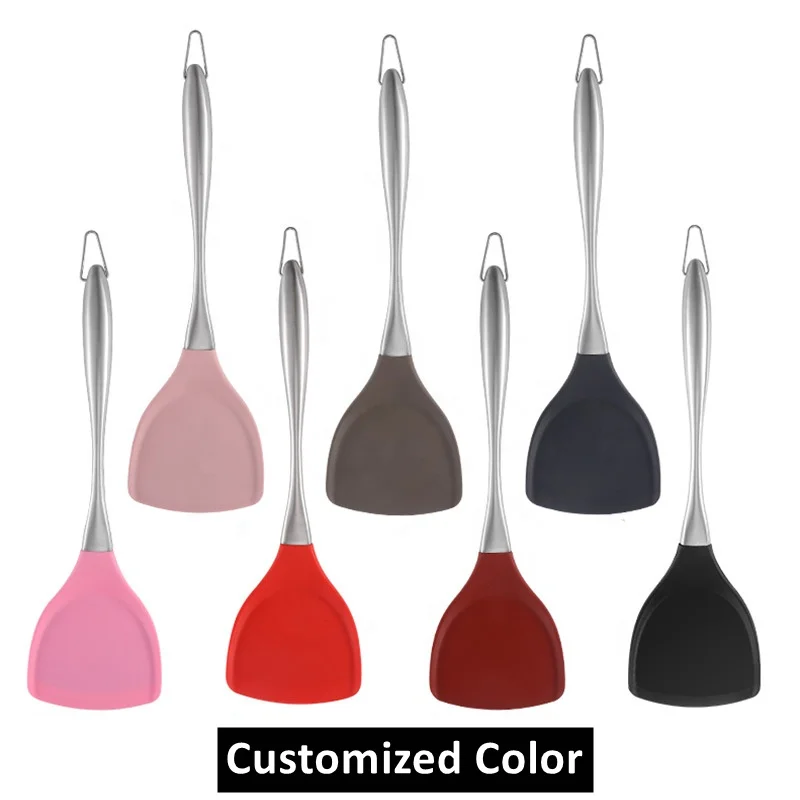 KINGWISE Высококачественная сервировочная посуда из нержавеющей стали 304 набор 8 предметов силиконовая кухонная