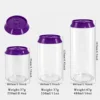 Clear bottle with Purple lid