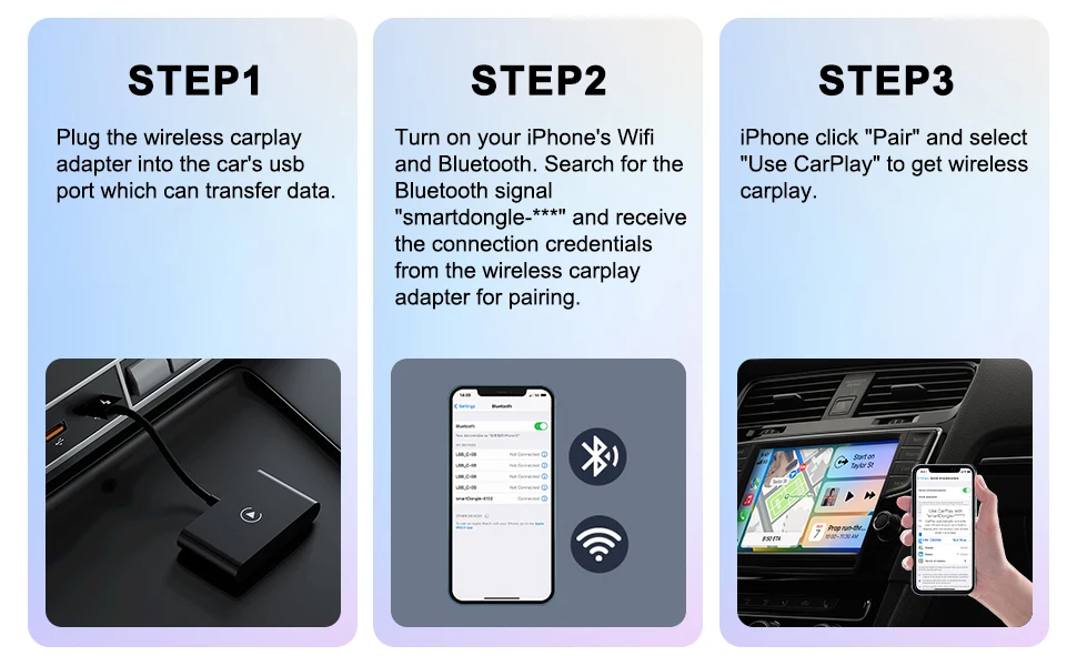 2023 New Wireless Carplay Android Auto Adapter Dongle For Oem Factory ...