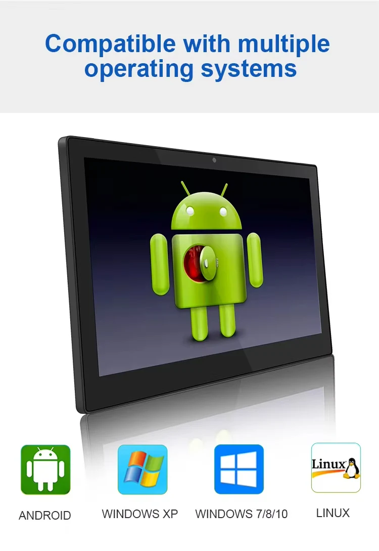 Bolinia 15.6 Inch Industrial Tablet IPS1920*1080 Capacitive Touch Screen Pure Flat RK3288 2G+16G Android All-in-One Panel PC 1
