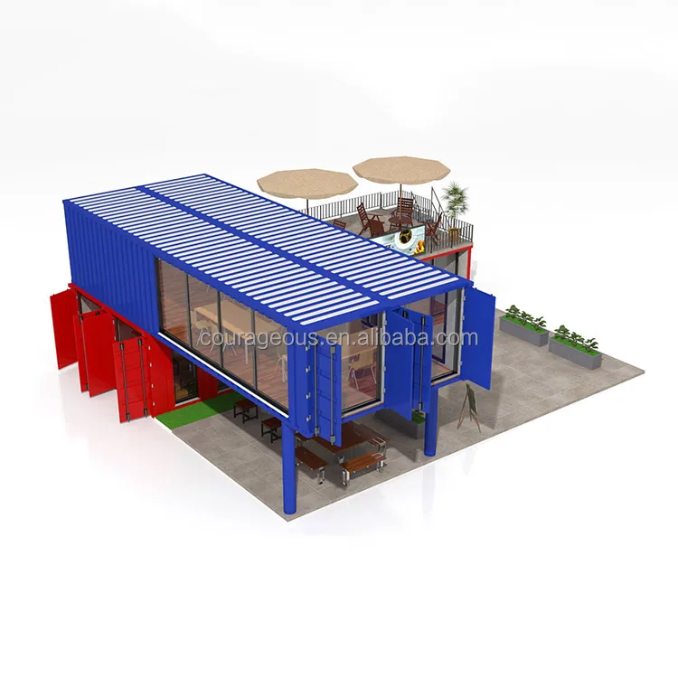 Design Containers Containing Barber Shop and Whisk Beach bar Container Prefab Container Coffe Shop With bar