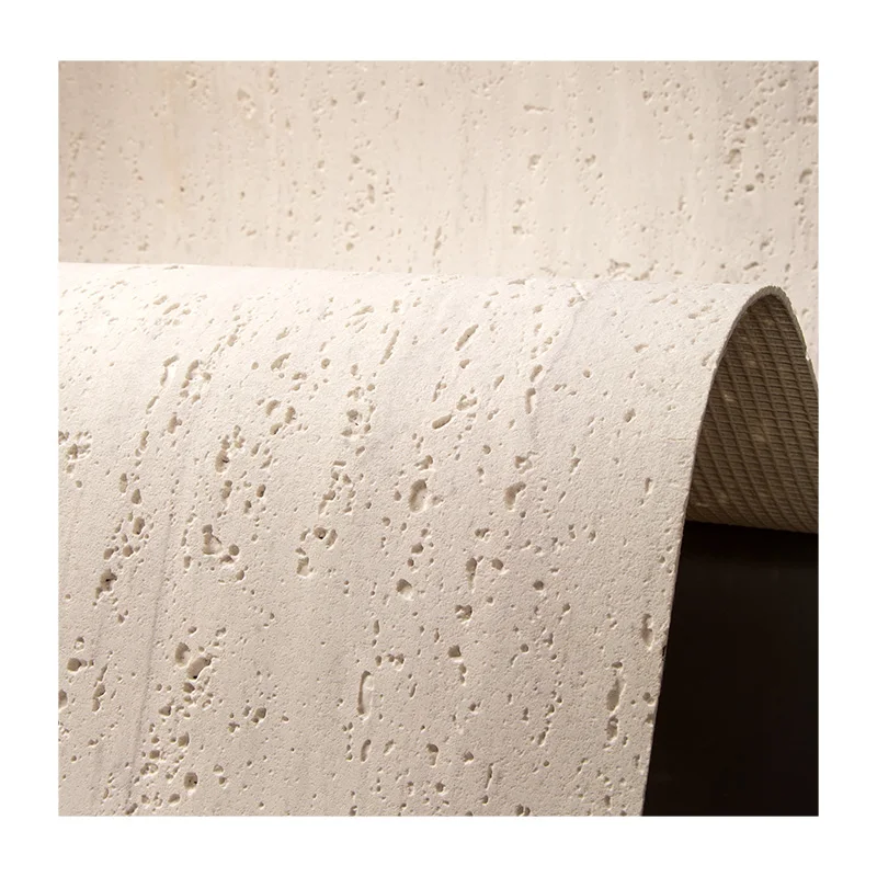 3D Modified Clay Material Tile Veneer Faux Interior Bendable Soft Wall Cladding Travertine Artificial Flexible Stone Wall Panels